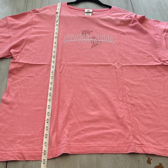 Vtg Universal Studios Florida Rhinestone Logo T Shirt Women’s Sz 2X - Picture 7 of 10